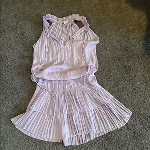 Current Air Lilac Pleated Top